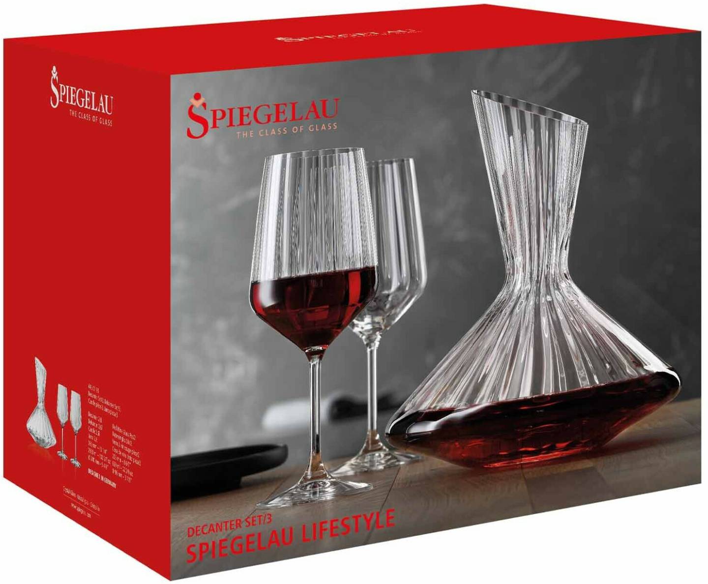 Verres à vin Spiegelau Lifestyle decanter set red wine decanter 3-part