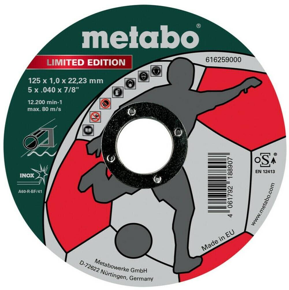 Metabo Ltd Edition Soccer 125mm Inox (616259000) Disques à tronçonner