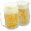 Goodsngadgets Set of 2 beer mugs for freezing: Frozen Mug Ice jug cooling cup drinking glass with ice pack 2x400 ml Verres à bière