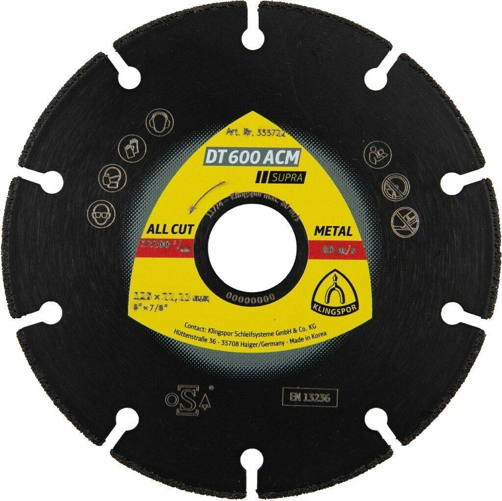 Klingspor Diamond disc DT 600 ACM 115x1,3x22,23mm 8 Segments Disques à tronçonner