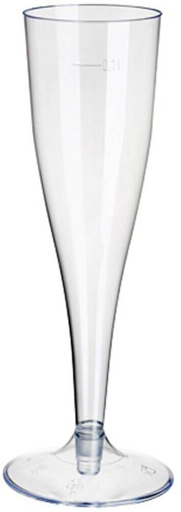 Verres à champagne Starpak Plastic champagne glass 0.1 l crystal clear 10 pieces