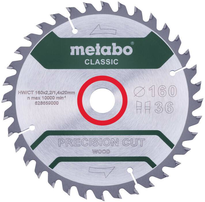 Metabo precision cut - classic 160 x 20 x 2,2 mm 10° Z36 (628659000) Accessoires pour scies