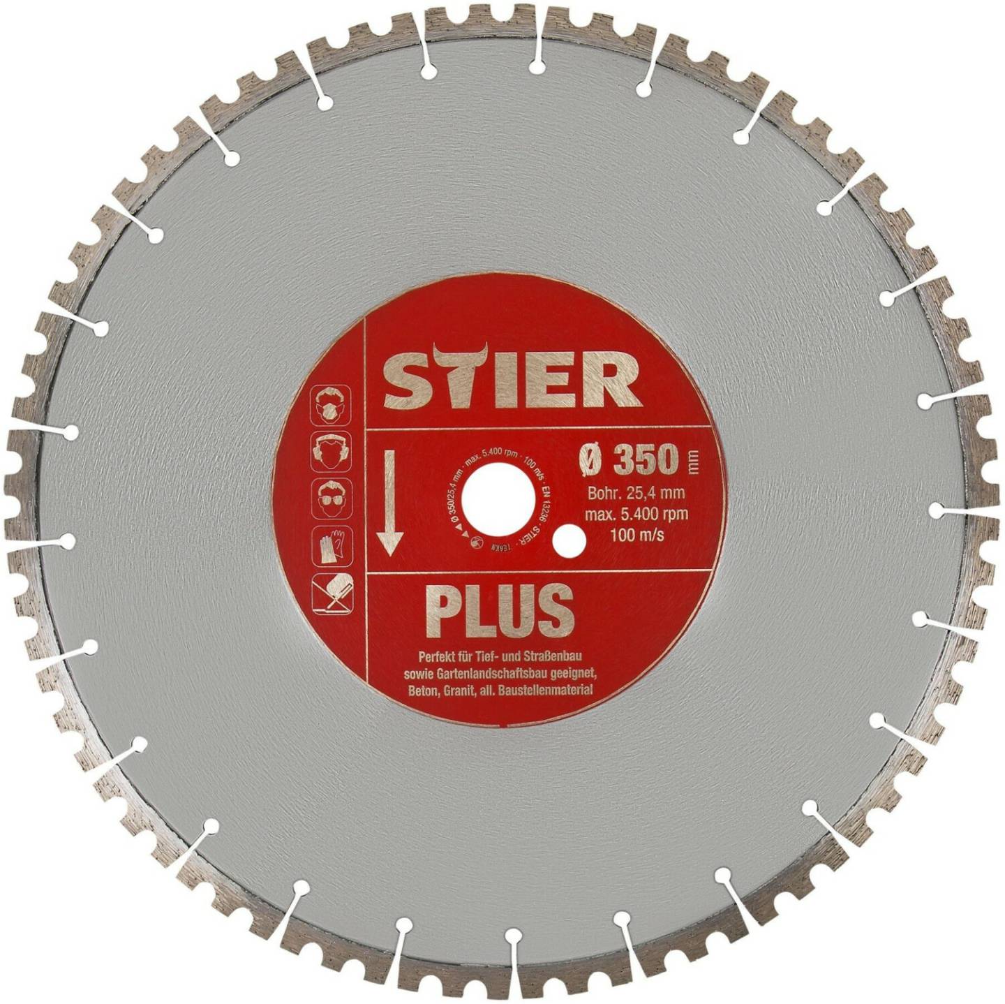 STIER Plus 350mm bore 25,4mm Disques à tronçonner