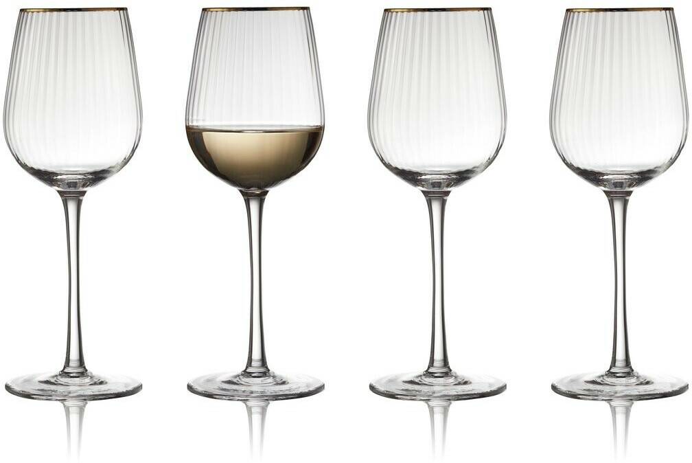 Verres à vin Lyngby Glas Palermo Gold white wine glass 30 cl pack of 4 clear gold