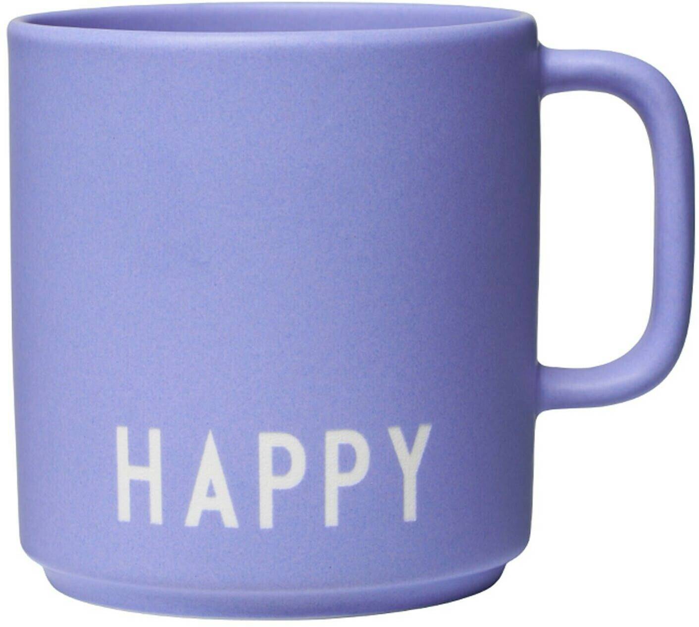 Design Letters AJ Favourite mug with handleHAPPY pale iris Design Letters AJ Favourite mug with handle