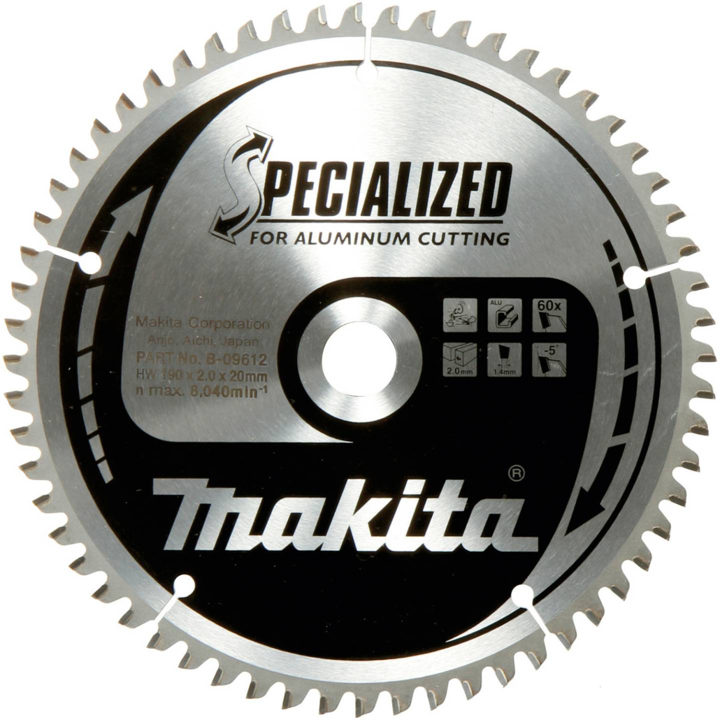 Accessoires pour scies Makita Specialized 165 x 20 mm Z60 (B-56568)