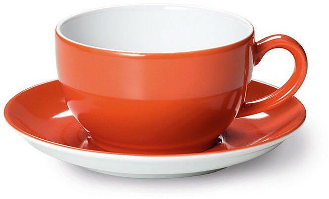 Dibbern Cappuccino Saucer Solid ColorCoral Dibbern Cappuccino Saucer Solid Color