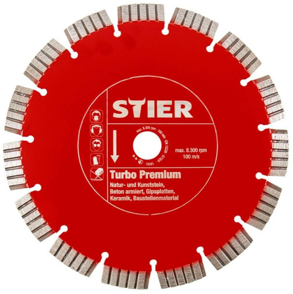 STIER Turbo Premium 400 mm bore 20 / 25,4 mm Disques à tronçonner