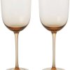 ferm LIVING Host white wine glass 30 cl pack of 2 Blush Verres à vin