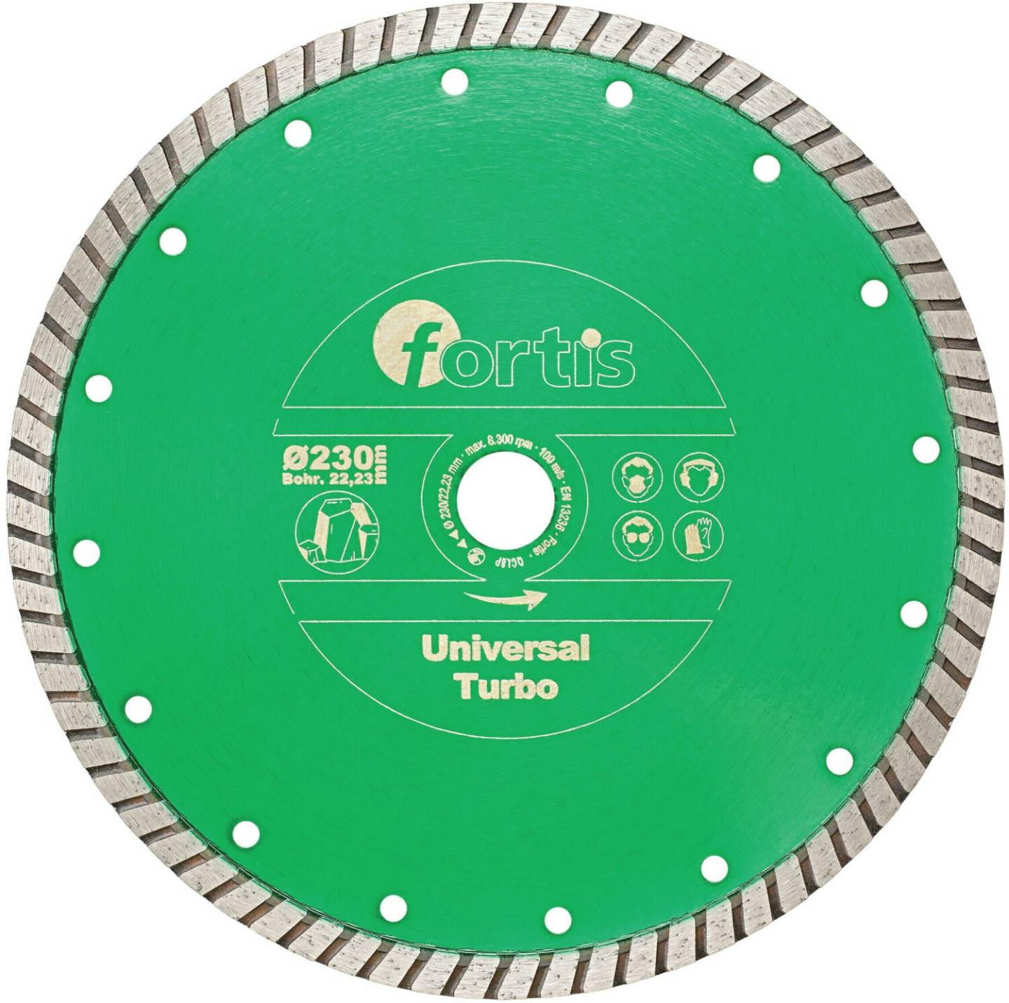 Disques à tronçonner Fortis Universal Turbo 230 x 10 x 22,2 mm