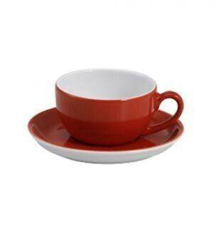 Dibbern Cappuccino Saucer Solid ColorCoral Dibbern Cappuccino Saucer Solid Color