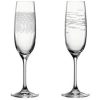 Leonardo Champagne glass CASELLA, set of 6 with engraving, crystal glass, clear, 130 ml, 061798 Verres à champagne