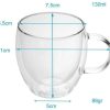 Intirilife 4x double-walled thermo glass set in 100 - 200ml Verres à café & à thé