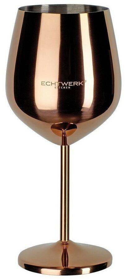 Echtwerk Wine glass (2 pcs), stainless steel, PVD coating, copper-ed Verres à vin