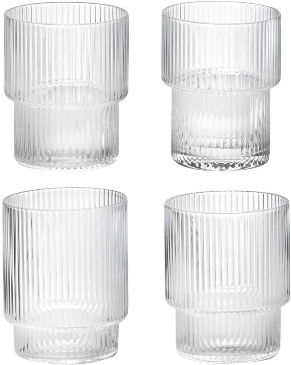 Verres de bar ferm LIVING Ripple Glasses (Set of 4)