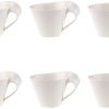 Villeroy & Boch NEW WAVE CAFFÈ set of 6 café au lait cups 260ml white Mugs & tasses