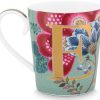 Mugs & tasses PiP Studio Floral Fantasy Alphabet tumbler light blue E 0,35 l blue