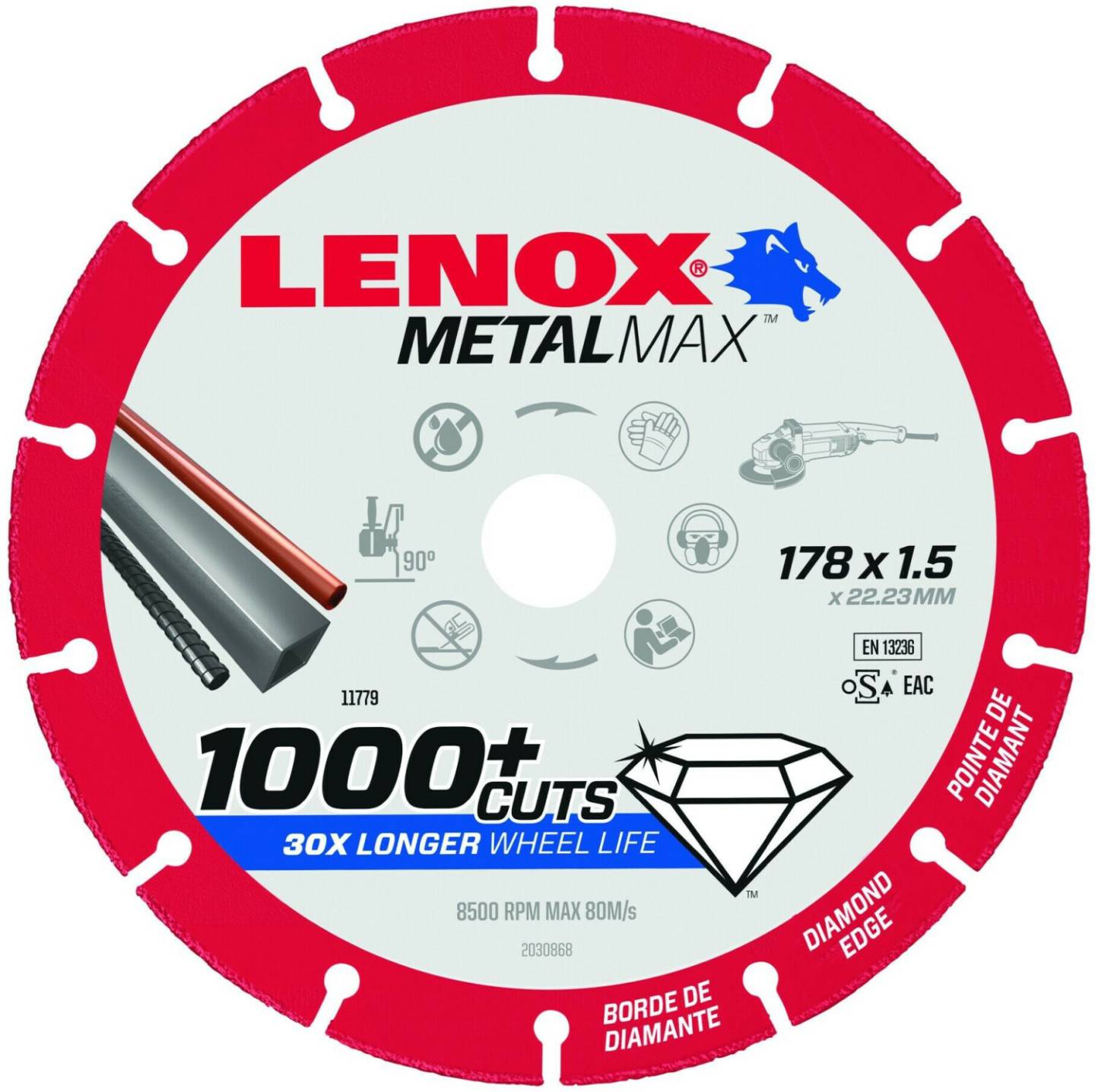 Lenox MetalMa x 178mm x 1,5mm Disques à tronçonner