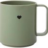 Design Letters Mini Love mug with handle Olive green Mugs & tasses