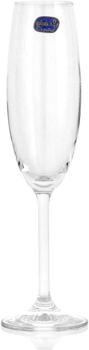 Bohemia 6 flute goblets glass Enoteca, 22cl - transparent glass 1419822 Verres à champagne