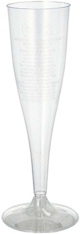 Verres à champagne Starpak Plastic champagne glass 0.1 l crystal clear 10 pieces