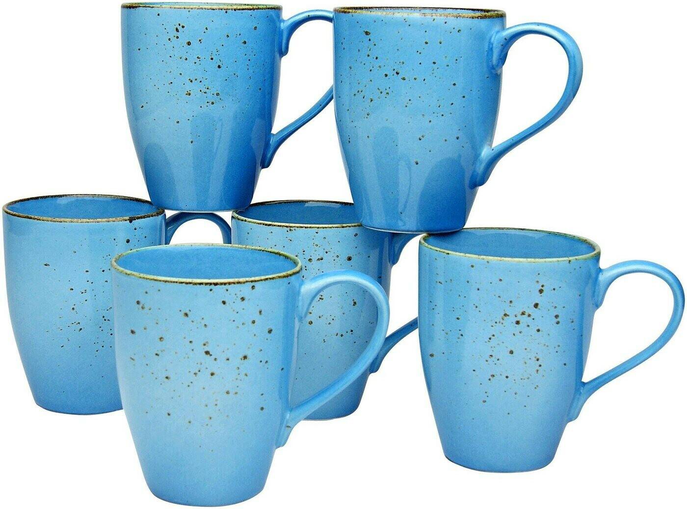 CreaTable Mug NATURE COLLECTION medium blue (6 pieces) Mugs & tasses