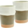 Villa Collection Evig cup 35 cl pack of 2 brown-cream white Mugs & tasses