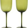 ferm LIVING Host white wine glass 30 cl pack of 2 Moss Green Verres à vin