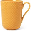 Lyngby Porcelæn Rhombe cup with handle 33cl yellow Mugs & tasses