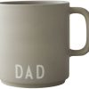 Design Letters Favorite cup with handle 25cl cool grey Mugs & tasses