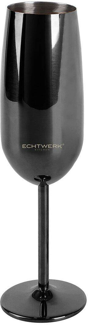 Echtwerk Champagne glass stainless steel 250 ml 6 piecesblack Echtwerk Champagne glass stainless steel 250 ml 6 pieces