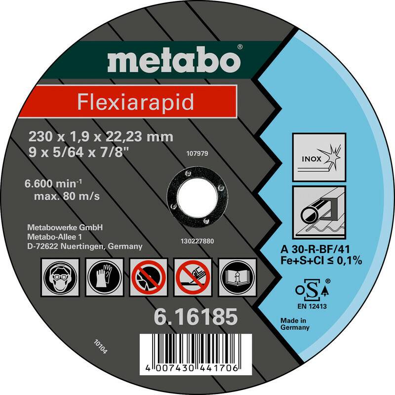 Metabo 6.16180.00 Disques à tronçonner