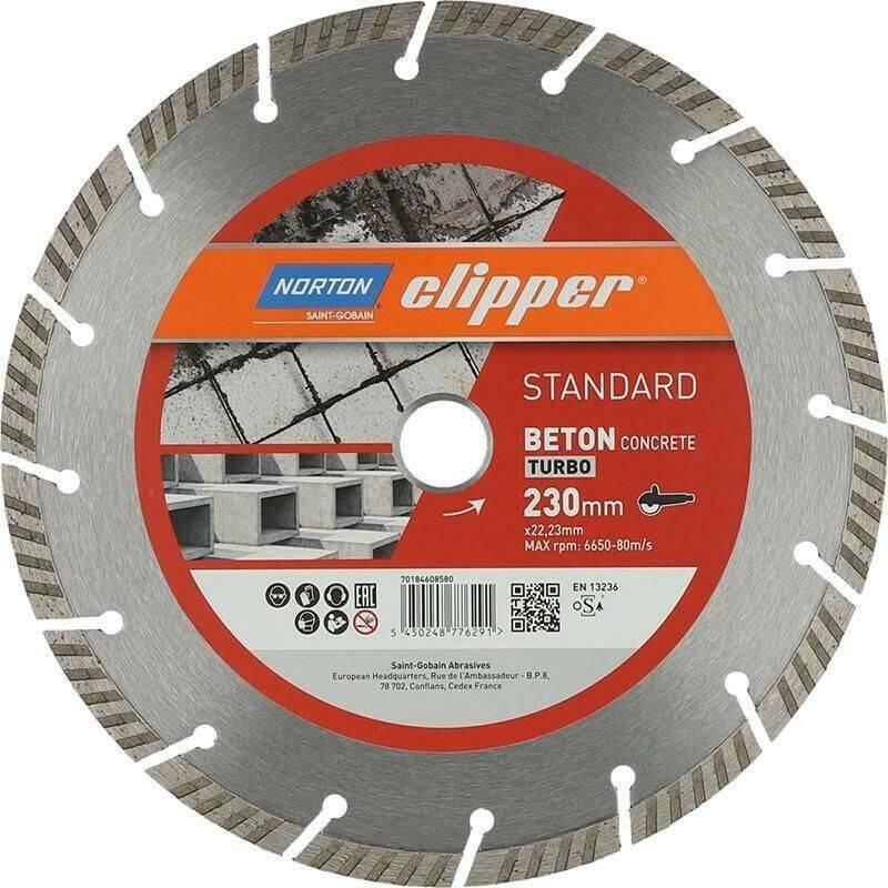 Norton Diamond disc Standard Beton Turbo 230mm Disques à tronçonner