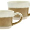 Villa Collection Evig cup with handle 30 cl pack of 2 brown-cream white Mugs & tasses