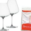 Spiegelau Burgundy glass set of 2 with polishing cloth Verres à vin