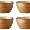 Saladiers Bitz Bowl Wood/Sand 12 cm Set4 beige