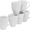 CreaTable Coffee mug set Barcelona 6 pieces 300 ml white Mugs & tasses