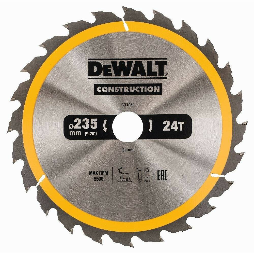 DeWalt lame de scie circulaire DT1954-QZ Accessoires pour scies