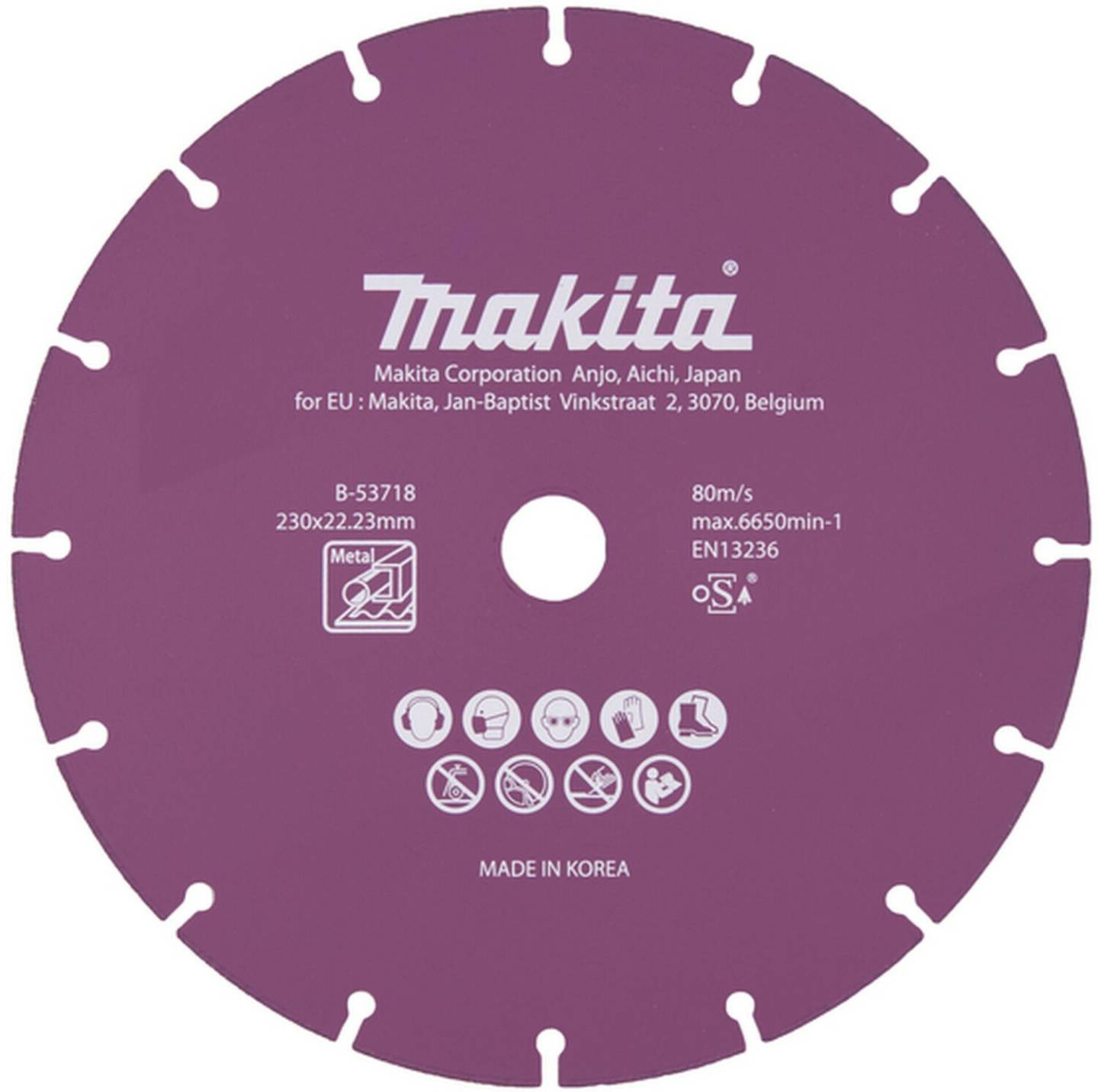 Makita 230 x 1,6 x 22,23 mm 1 St. (B-53718) Disques à tronçonner