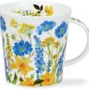 Dunoon Mug Cairngorm, Cottage Border Motif Blue Mugs & tasses