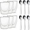 Verres à café & à thé Feelino DUOS double-walled glass 80 ml thermal function including stainless steel spoon transparent