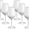 doimoflair Set of 6 champagne glasses plastic 47 cl white Verres à champagne