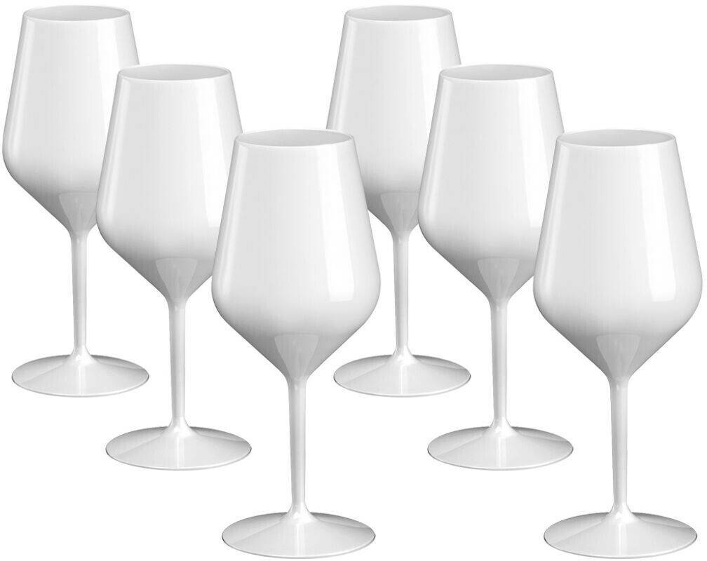 doimoflair Set of 6 champagne glasses plastic 47 cl white Verres à champagne