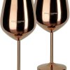 Echtwerk Wine glass (2 pcs), stainless steel, PVD coating, copper-ed Verres à vin